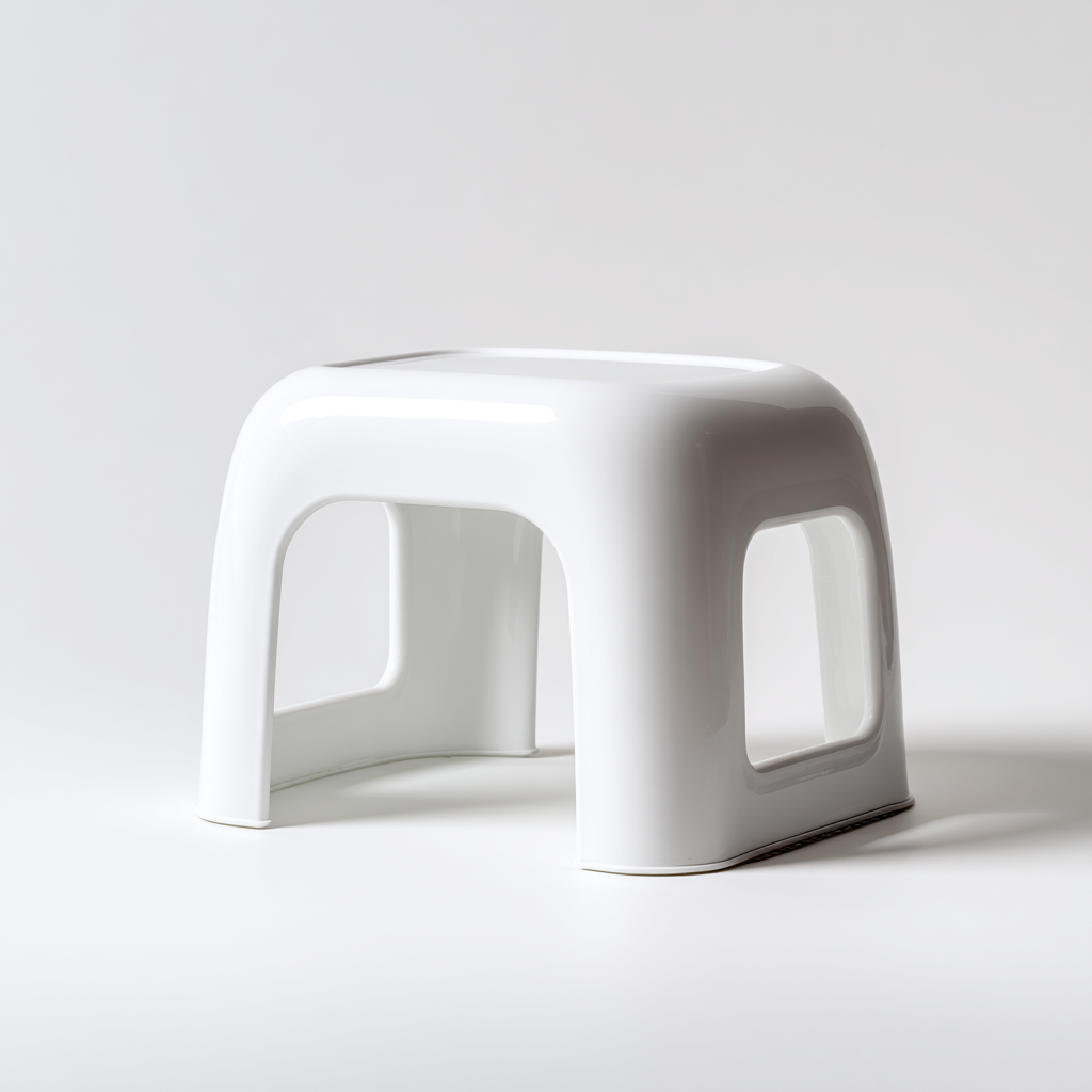 Jorex Ergonomic Toilet Stool - Classic White
