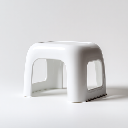 Jorex Ergonomic Toilet Stool - Classic White